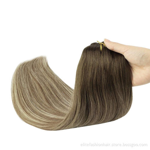 Hot sells 100% Real Human Hair 12 to 30 inches 7pcs 120g Straight Clip in Remy Human Hair Extensions Clip in Hair Extensions